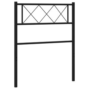 vidaXL T&ecirc;te de lit de remplacement m&eacute;tal noir 90 cm