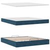 VidaXL Cadre de lit ottoman avec matelas bleu fonc&eacute; 160x200 cm velours