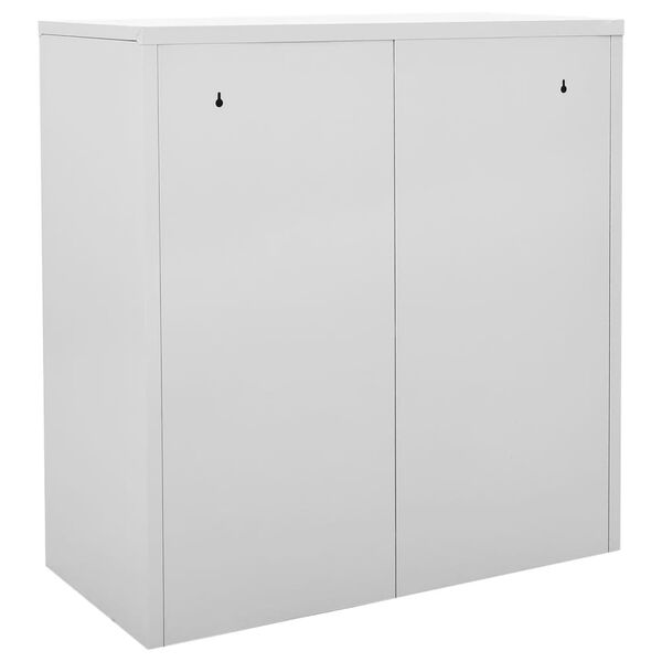 vidaXL Armoire &agrave; casiers Gris clair et rouge 90x45x92,5 cm Acier