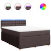 vidaXL Sommier &agrave; lattes de lit avec matelas Marron fonc&eacute; 160x200 cm