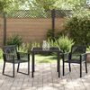 vidaXL Ensemble de salle &agrave; manger pour jardin 7 pcs Noir