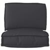 vidaXL Set de coussins de palette 2 pcs Noir Tissu Oxford