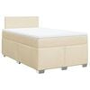 vidaXL Sommier &agrave; lattes de lit avec matelas Cr&egrave;me 120x200 cm Tissu