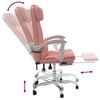 vidaXL Fauteuil inclinable de bureau Rose Similicuir