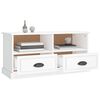 vidaXL Meuble TV blanc brillant 93x35,5x45 cm bois d'ingénierie