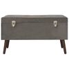 vidaXL Tabourets de rangement lot de 3 Gris Velours