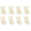 vidaXL Chaises pliables de jardin avec coussins lot de 8 Bois d'acacia