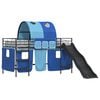 vidaXL Cadre de lit superpos&eacute; pour enfants avec rideaux Noir et Bleu