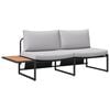 vidaXL Canap&eacute; de jardin Gris clair 200,5 x 70 x 85,5 cm Acier