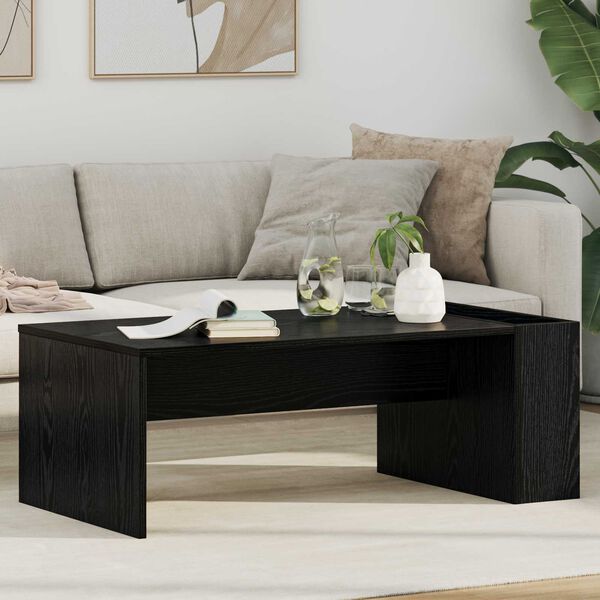 vidaXL Table basse Ch&ecirc;ne noir 95 x 50 x 34 cm Bois d'ing&eacute;nierie