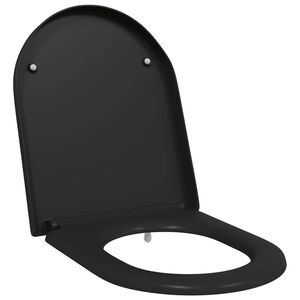vidaXL Si&egrave;ge de toilette Noir 49 x 36 x 4 cm Duroplast