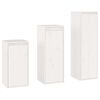 vidaXL Meubles TV 3 pcs Blanc Bois massif de pin