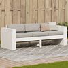 vidaXL Canap&eacute; de jardin 3 places blanc 189x60x62 cm bois de pin massif