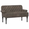 vidaXL Canap&eacute; love seat avec capitonnage en boutons Gris fonc&eacute;