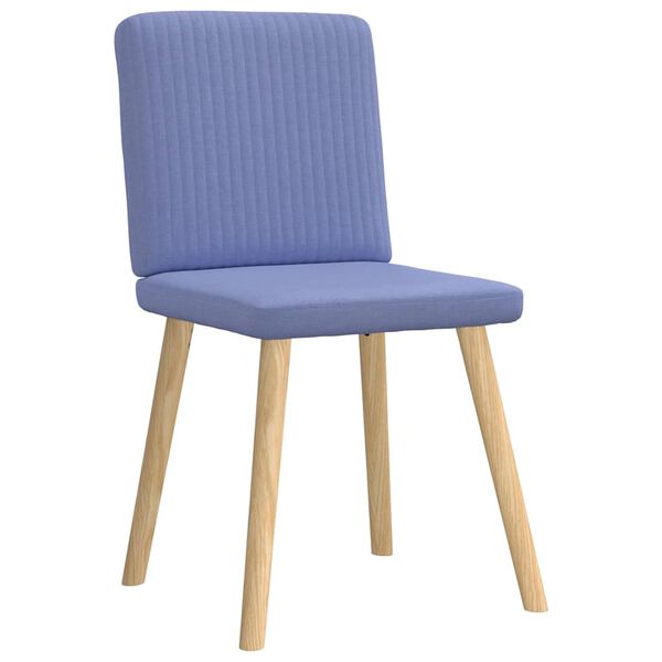 vidaXL Chaises à manger lot de 2 bleu jean tissu