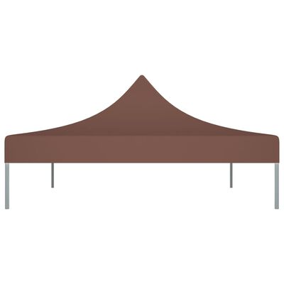 vidaXL Toit de tente de réception 4x3 m Marron 270 g/m²