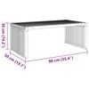vidaXL Table d'appoint de jardin Marron 90 x 50 x 36 cm