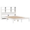vidaXL Lit bibliothèque sans matelas blanc 120x200 cm bois pin massif
