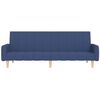 vidaXL Canap&eacute;-lit &agrave; 2 places avec repose-pied Bleu Tissu