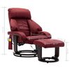 vidaXL Fauteuil de massage TV inclinable rouge bordeaux similicuir