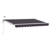 vidaXL Auvent r&eacute;tractable &eacute;lectrique Anthracite et blanc 3 x 2,5 m