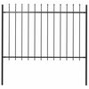 vidaXL Cl&ocirc;ture de jardin Woerden avec pointe en acier noir 170 x 120 cm