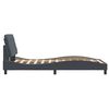 vidaXL Cadre de lit avec LED sans matelas gris fonc&eacute; 100x200cm velours