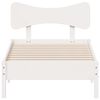vidaXL Cadre de lit sans matelas blanc 90x200 cm bois de pin massif