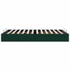 vidaXL Cadre de lit ottoman sans matelas vert fonc&eacute; 120x190 cm velours