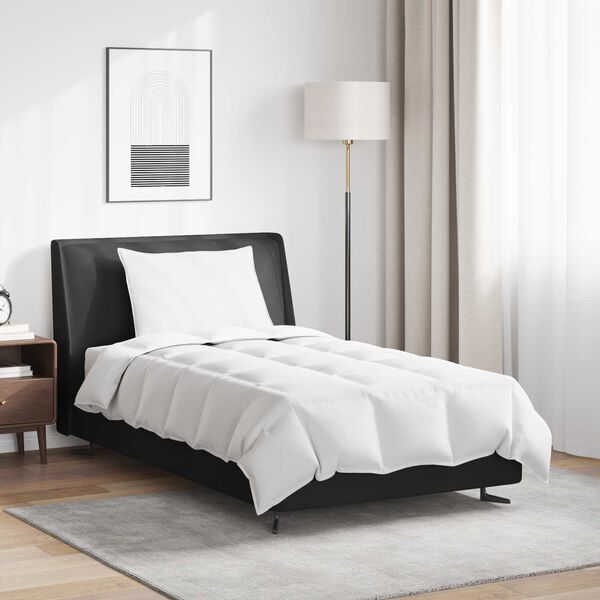 vidaXL Duvet d'été simple avec oreiller 2 pcs Blanc Plume de canard