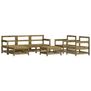 vidaXL Salon de jardin 7 pcs bois de pin impr&eacute;gn&eacute;