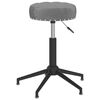 vidaXL Chaise pivotante de bureau Gris fonc&eacute; Velours