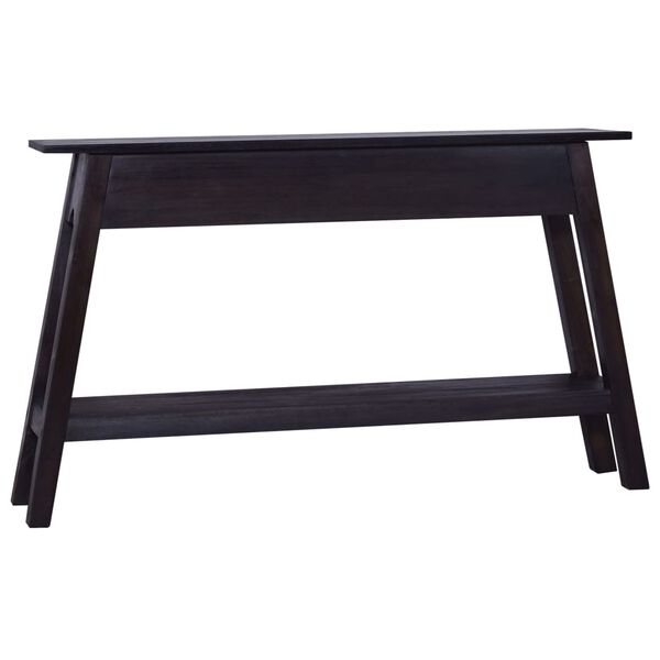 vidaXL Table console Noir 120x30x75 cm Bois d'acajou massif