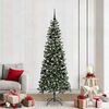 vidaXL Sapin de No&euml;l artificiel Vert 210 cm PVC, plastique et acier