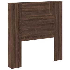 vidaXL T&ecirc;te de lit de rangement avec LED Ch&ecirc;ne brun Bois d'ing&eacute;nierie