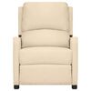 vidaXL Fauteuil électrique de massage Crème Tissu