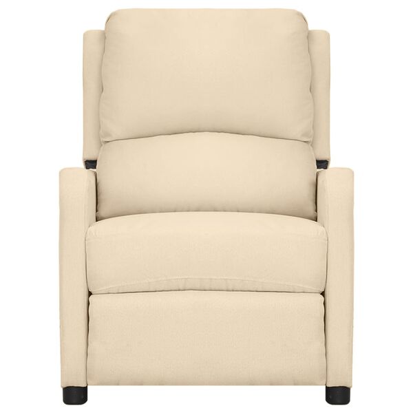vidaXL Fauteuil électrique de massage Crème Tissu