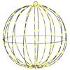 vidaXL Boule avec 320 LED 2 pcs Blanc chaud 50 cm Métal