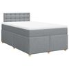 vidaXL Sommier &agrave; lattes de lit et matelas gris clair 120x190 cm tissu