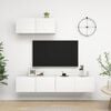 vidaXL Meubles TV 3 pcs Blanc Bois d'ing&eacute;nierie