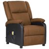 vidaXL Fauteuil de massage électrique taupe similicuir et tissu