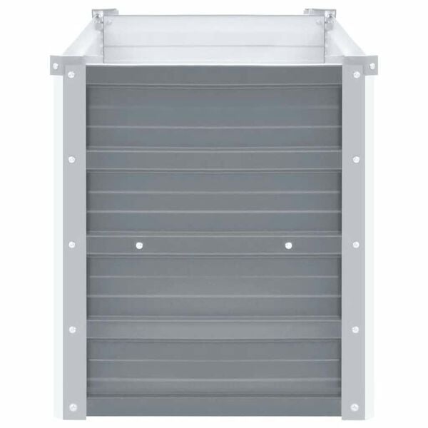 vidaXL Lit sur&eacute;lev&eacute; de jardin Acier galvanis&eacute; 160x40x45 cm Gris