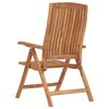 vidaXL Chaises inclinables de jardin lot de 2 Bois de teck solide