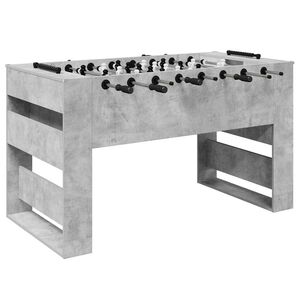 vidaXL Table de Foosball Gris B&eacute;ton 146,5 x 74 x 85 cm