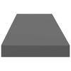 vidaXL &Eacute;tag&egrave;re murale flottante Gris brillant 90x23,5x3,8 cm MDF
