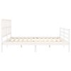 vidaXL Cadre de lit sans matelas blanc 200x200 cm bois massif