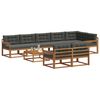 vidaXL Ensemble de canap&eacute;s d'ext&eacute;rieur 9 pcs Naturel et Anthracite