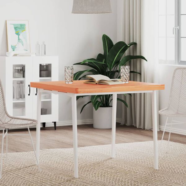 vidaXL Dessus de table 80x80x4 cm carr&eacute; bois massif de h&ecirc;tre