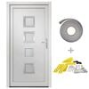 vidaXL Porte d'entr&eacute;e Blanc 108x208 cm PVC