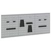 vidaXL Panneau mural &agrave; outils 3 pc Gris 150 x 1 x 60 cm